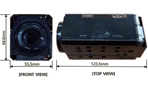 Размеры камеры видеонаблюдения DXX-2036X-IP