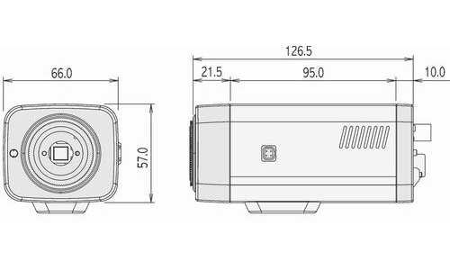 Размеры видеокамеры VC58S-230
